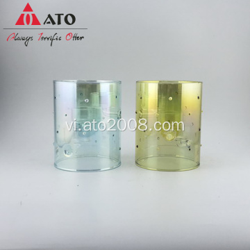 Kính giữ nến borosilicate bền với lớp mạ ion